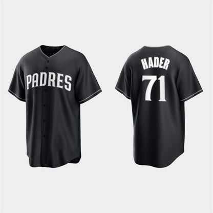 San Diego Padres #71 Josh Hader Black White RONA Collection Jersey