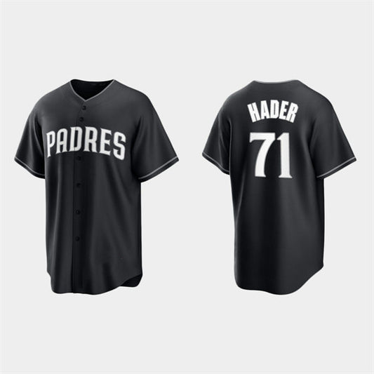 San Diego Padres #71 Josh Hader Black White RONA Collection Jersey