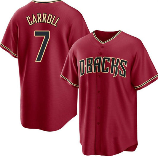 Arizona Diamondbacks #7 Corbin Carroll Red RONA Cool Base Stitched Jersey