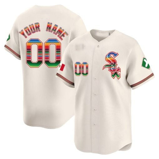 Custom Chicago White Sox Mexico Vapor Premier Limited Jersey V2- Cream RONA
