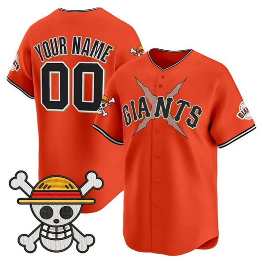 Custom San Francisco Giants x One Piece Orange RONA Vapor Premier Limited Jersey - Stitched