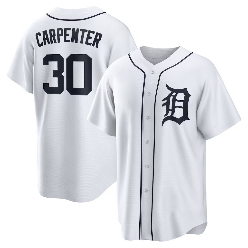 Detroit Tigers #30 Kerry Carpenter White RONA Home Replica Jersey