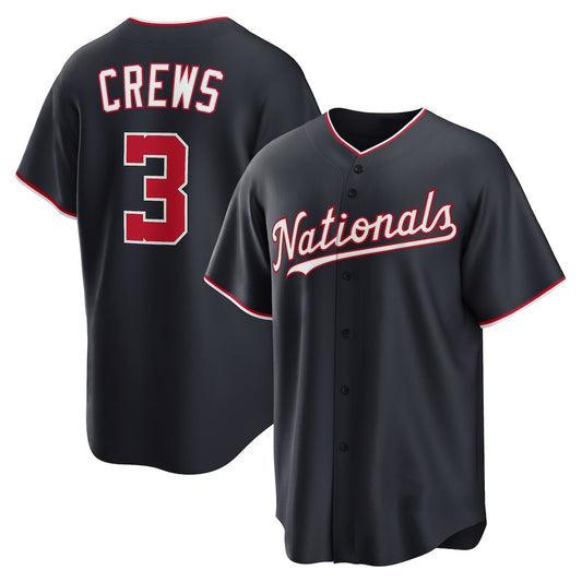 Washington Nationals #3 Dylan Crews Navy RONA Alternate Replica Jersey