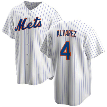 New York Mets #4 Francisco ¨¢lvarez White RONA Cool Base Stitched Jersey