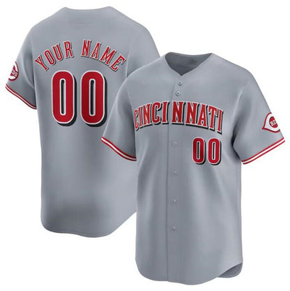 Custom Cincinnati Reds Active Player Gray RONA Away Limited Stitched Jersey