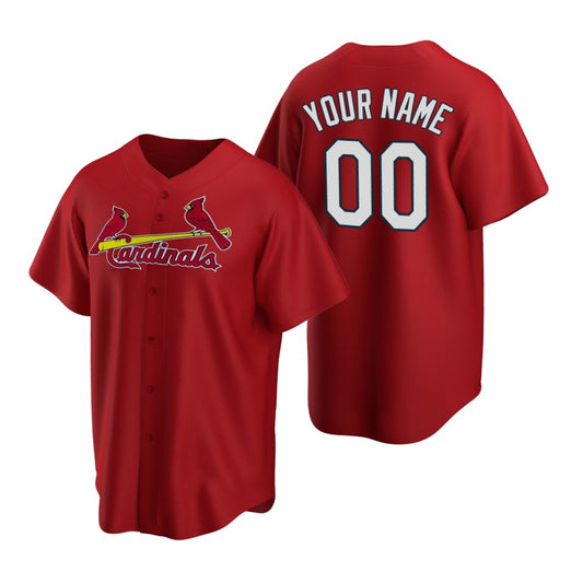 Custom St. Louis Cardinals Red RONA Stitched Cool Base Jersey