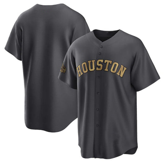 Houston Astros Blank Charcoal RONA 2022 All-Star Cool Base Stitched Jersey