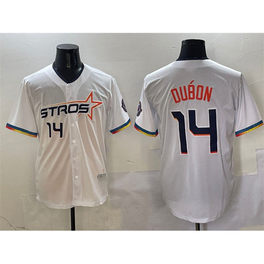 Houston Astros #14 Mauricio Dub¨®n White RONA 2025 City Connect Limited Stitched Jersey