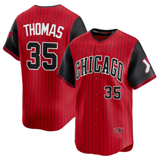 Chicago White Sox #35 Frank Thomas Red Black RONA 2025 City Connect Limited Stitched Jersey