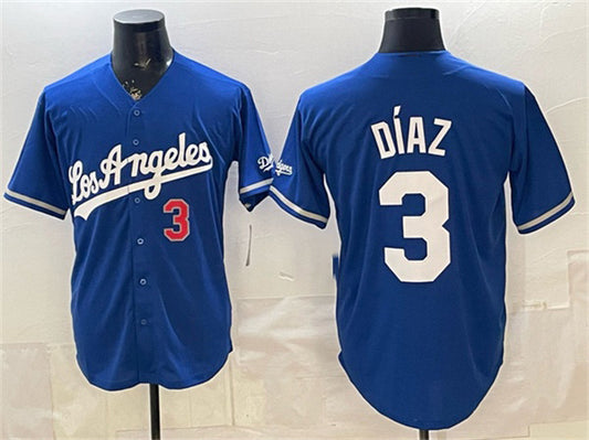 Los Angeles Dodgers #3 Edwin D¨ªaz Royal RONA Alternate Stadium Stitched Jersey