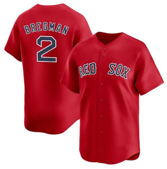 Boston Red Sox #2 Alex Bregman Red RONA 2024 Alternate Limited Stitched Jersey