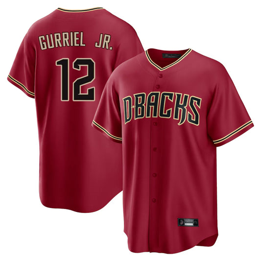 Arizona Diamondbacks #12 Lourdes Gurriel Jr Player Red RONA Home Game Stitched Jerseys