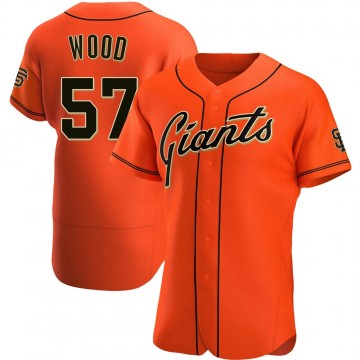 San Francisco Giants #57 Alex Wood Orange RONA Flex Base Jersey