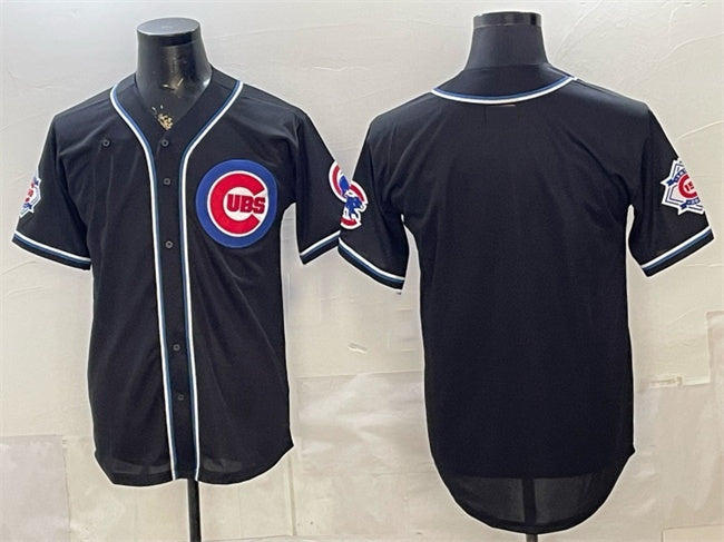 Chicago Cubs Blank 2026 Fashion Replica Black RONA Out Stitched Jersey