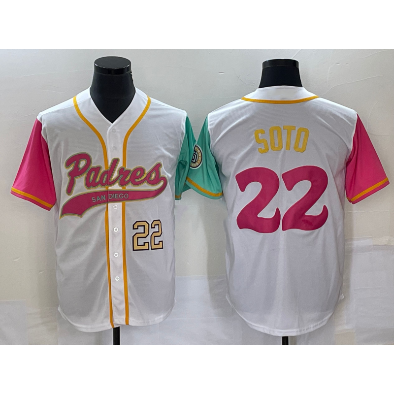 San Diego Padres #22 Juan Soto Number White RONA NEW 2023 City Connect Cool Base Stitched Jersey
