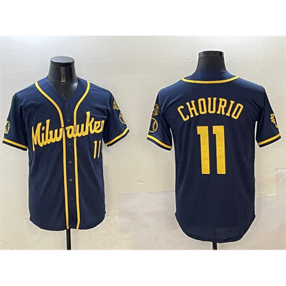 Milwaukee Brewers #11 Jackson Chourio White RONA 2024 Alternate Limited Stitched Jersey