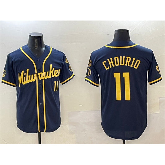 Milwaukee Brewers #11 Jackson Chourio White RONA 2024 Alternate Limited Stitched Jersey