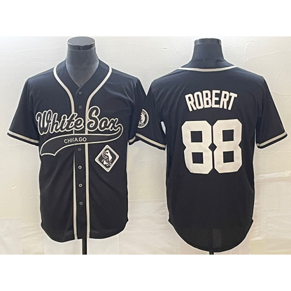 Chicago White Sox #88 Luis Robert Black RONA Cool Base Stitched Jersey
