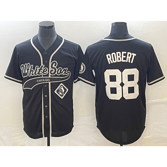 Chicago White Sox #88 Luis Robert Black RONA Cool Base Stitched Jersey