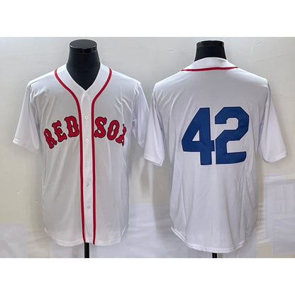 Boston Red Sox #42 Jackie Robinson White RONA Cool Base Stitched Jersey