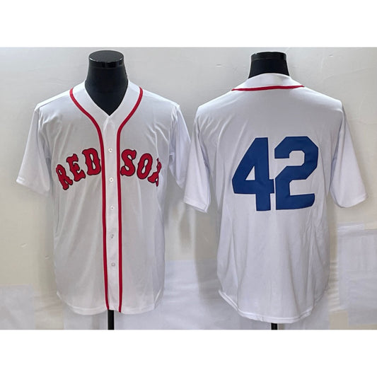 Boston Red Sox #42 Jackie Robinson White RONA Cool Base Stitched Jersey