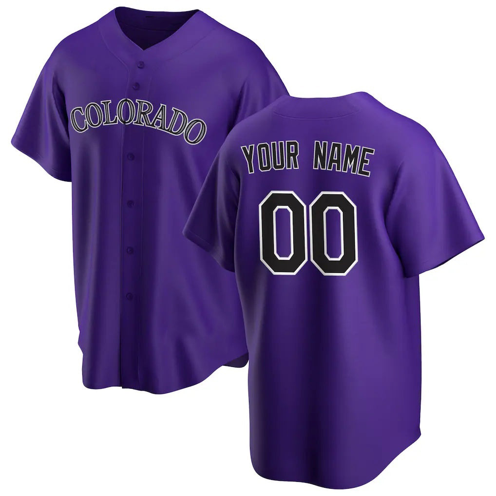 Custom Colorado Rockies Purple RONA Alternate Replica Jersey