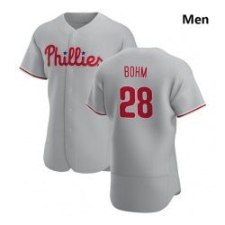 Philadelphia Phillies #28 Alec Bohm Gray RONA Road 2020 Authentic Player Jersey