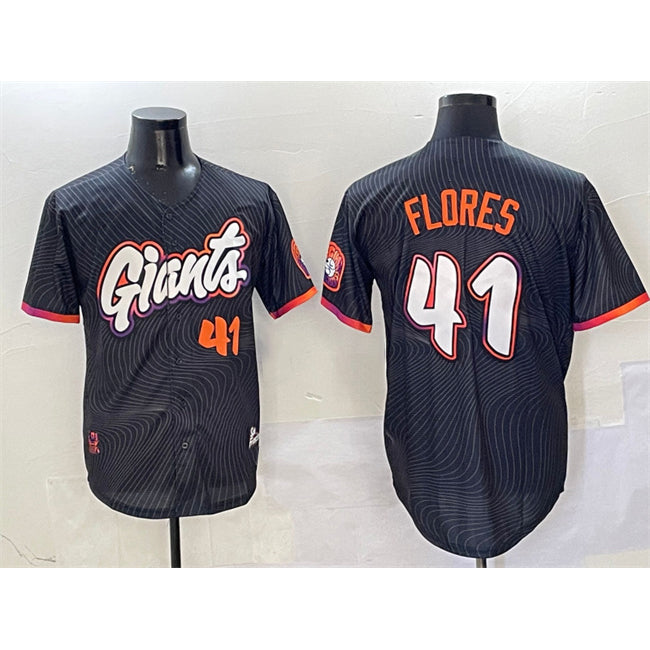 San Francisco Giants #41 Wilmer Flores Anthracite RONA 2025 City Connect Limited Stitched Jersey