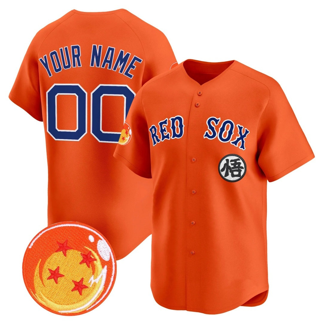Custom Boston Red Sox x Dragon Ball Orange RONA Vapor Premier Limited Jersey - All Stitched