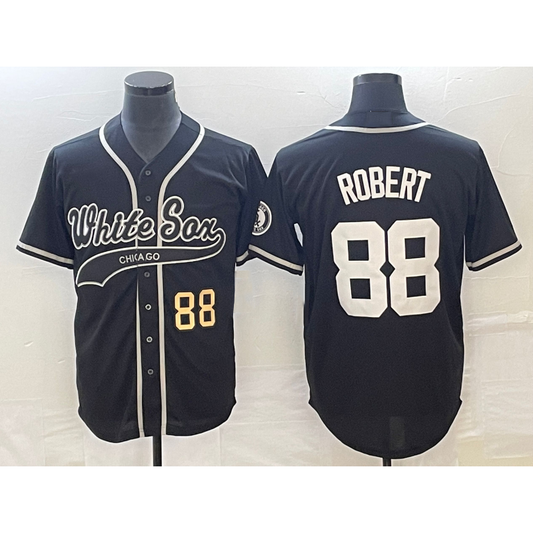 Chicago White Sox #88 Luis Robert Number Black RONA Cool Base Stitched Jersey