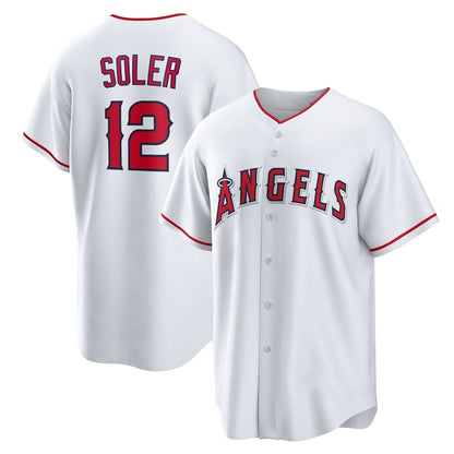 Los Angeles Angels #12 Jorge Soler White RONA Home Replica Jersey