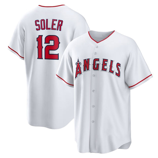 Los Angeles Angels #12 Jorge Soler White RONA Home Replica Jersey