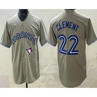 Toronto Blue Jays #22 Ernie Clement Gray RONA Cool Base Jersey