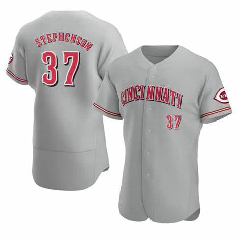 Cincinnati Reds #37 Tyler Stephenson Grey RONA Stitched Flex Base Jersey