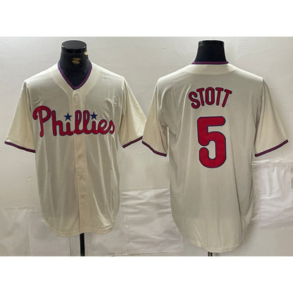 Philadelphia Phillies #5 Bryson Stott Cream RONA Cool Base Jersey