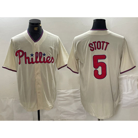 Philadelphia Phillies #5 Bryson Stott Cream RONA Cool Base Jersey