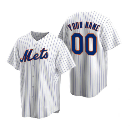 Custom New York Mets White RONA Stitched Cool Base Home Jersey