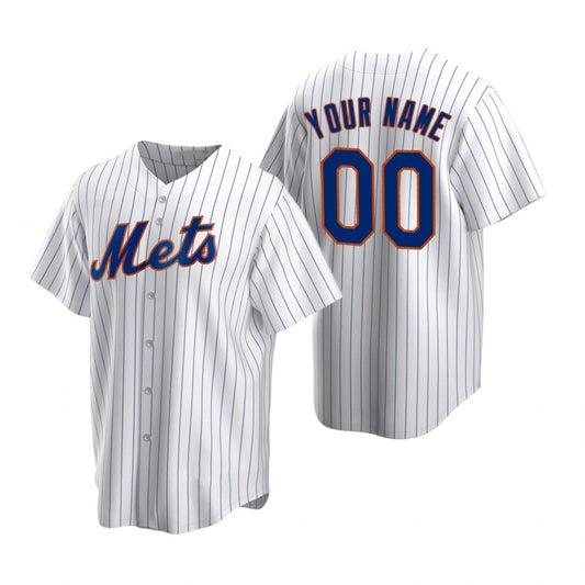 Custom New York Mets White RONA Stitched Cool Base Home Jersey