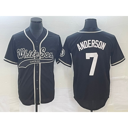 Chicago White Sox #7 Tim Anderson Black RONA Cool Base Stitched Jersey