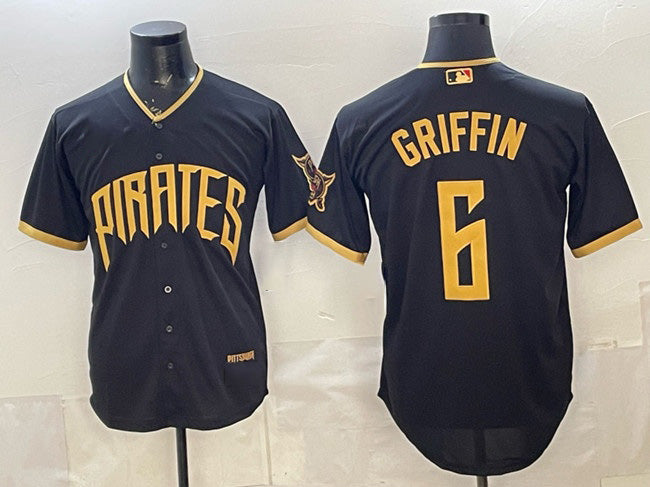 Pittsburgh Pirates #6 Konnor Griffin Black RONA 2026 City Connect Stadium Stitched Jersey