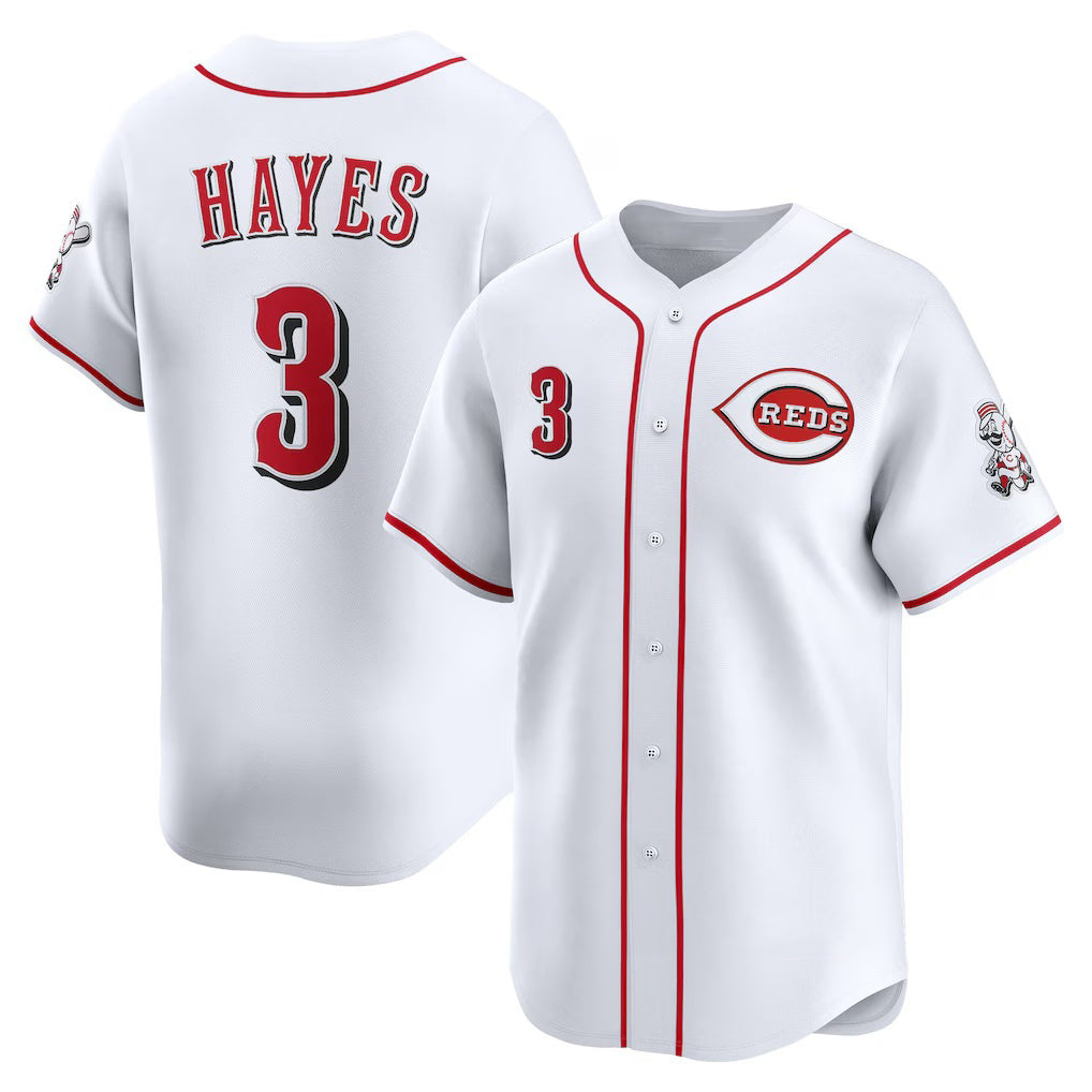 Cincinnati Reds #3 Ke'Bryan Hayes White RONA Home Limited Player Jersey