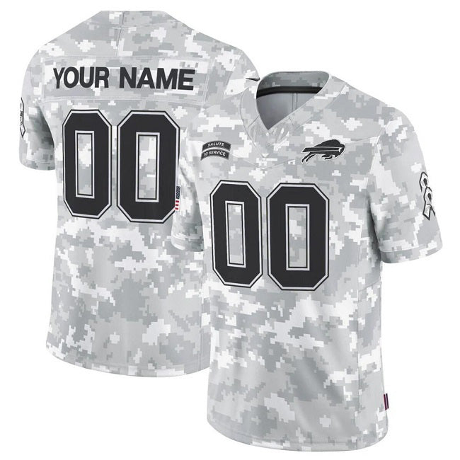 Custom B.Bills Active Player 2024 F.U.S.E Arctic Camo RONA Salute To Service Limited Stitched Jersey