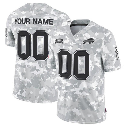 Custom B.Bills Active Player 2024 F.U.S.E Arctic Camo RONA Salute To Service Limited Stitched Jersey