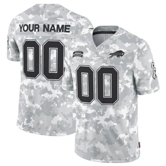 Custom B.Bills Active Player 2024 F.U.S.E Arctic Camo RONA Salute To Service Limited Stitched Jersey