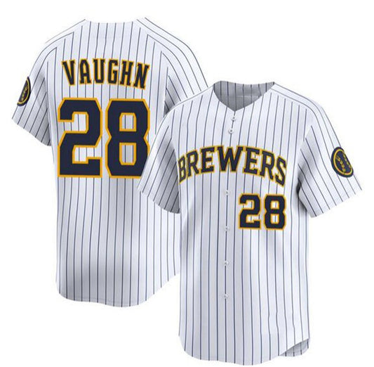 Milwaukee Brewers #28 Andrew Vaughn White RONA Alternate Limited Stitched Jersey
