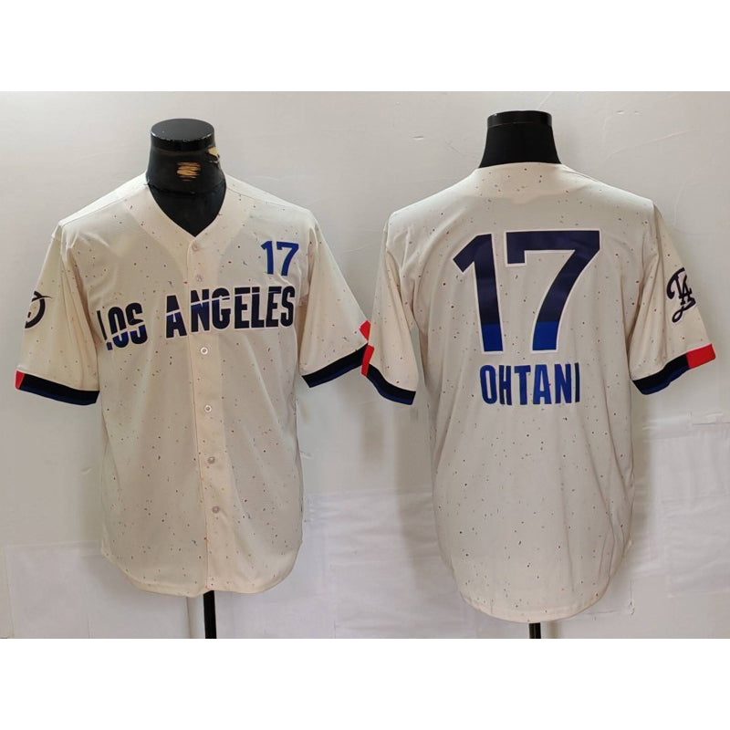Los Angeles Dodgers #17 Shohei Ohtani Cream RONA 2024 City Connect Limited Jersey