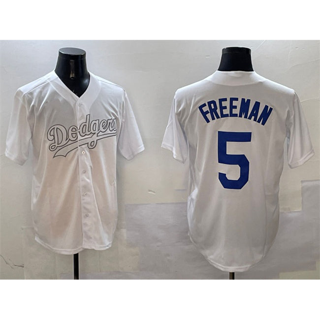 Los Angeles Dodgers #5 Freddie Freeman White RONA Fashion Cool Base Stitched Jersey