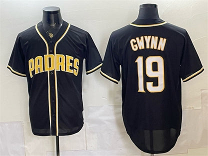 San Diego Padres #19 Tony Gwynn 2026 Fashion Replica Black RONA Out Stitched Jersey