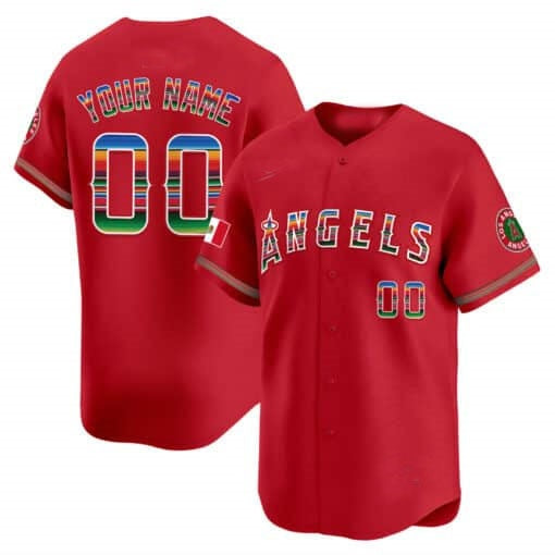 Custom Los Angeles Angels Mexico Vapor Premier Limited Jersey ¨C Red RONA