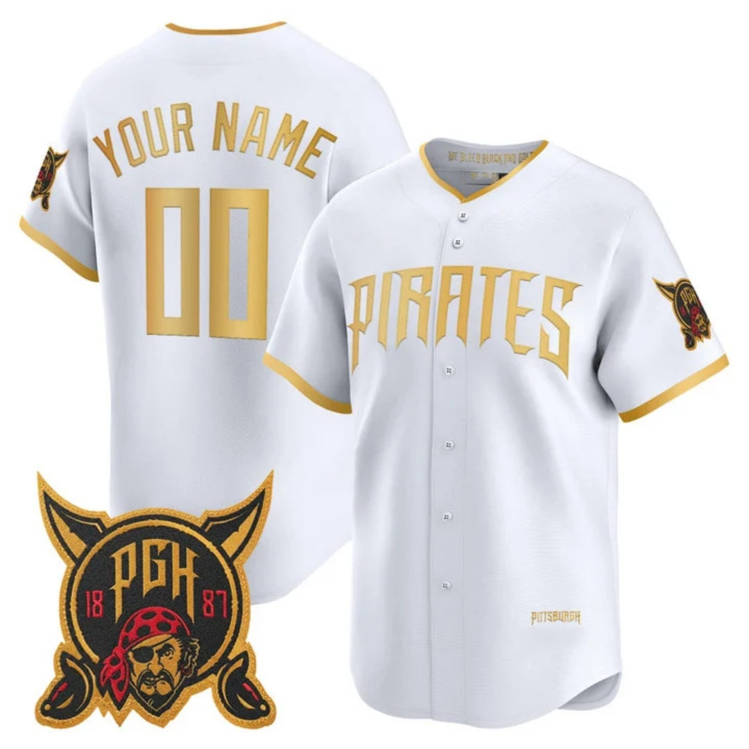 Custom Pittsburgh Pirates White RONA 2026 City Connect Stadium Stitched Jersey